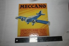 VINTAGE MECCANO TOYS - AEROPLANE CONSTRUCTOR -  STORE DISPLAY SIGN POINT OF SALE