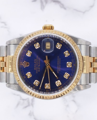 Gents steel gold rolex - steel, &