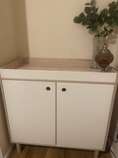 Mamas & Papa’s Dresser Unit with Shelves Baby Changing Table In White Used