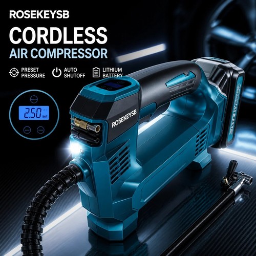 Cordless tyre inflator - cordless, air