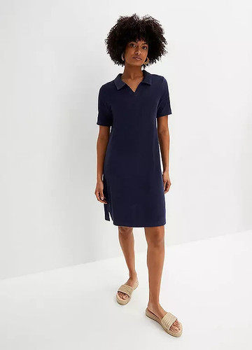 Dress navy towelling tennis - dress,