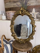 Vintage Gold Oval Mirror