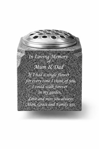 Personalised granite memorial - granite,