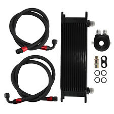 Universal 13 Row Engine Transmission Oil Cooler Filter Adapter AN Oil Lines Kit