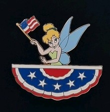Disney pin LE 125 Americana Set - Waving Flag - TINKER BELL