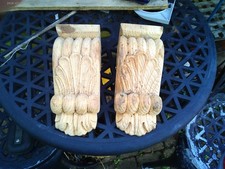 1  PAIR OF   UNUSED  PINE WOOEN  CORBLES    9 1/2"