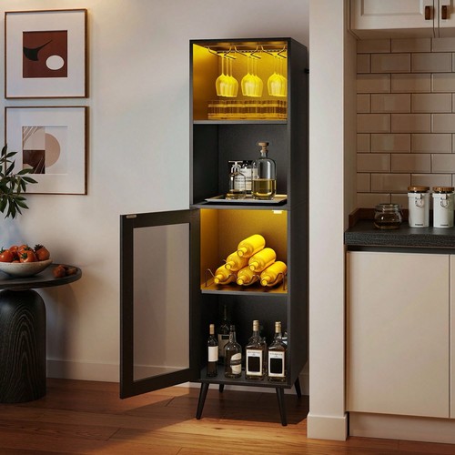 Black bar cabinet - 3, led