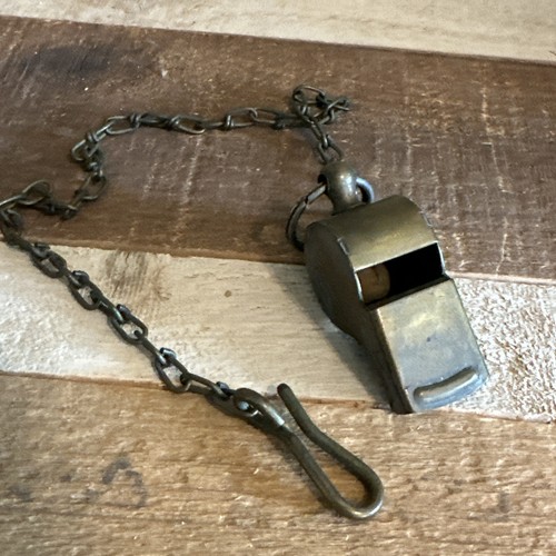 Vintage antique brass whistle - brass,