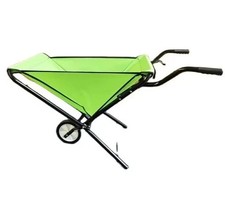 Lightweight Folding Garden Trolley Cart Wheelbarrow Large 80KG Capacity Green