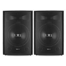 2x Vonyx 15 Inch PA Speakers DJ Sound System 1600W UK Stock