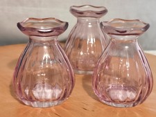 3 Pretty pink Glass Crocus