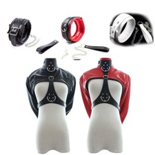 PU Leather Red/Black Straight