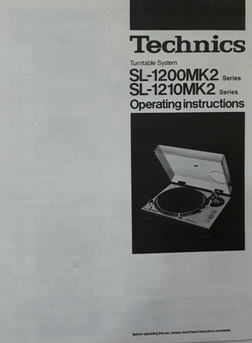 Technics turntable 1200mk2 - technics, sl-1200mk2