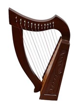 12 STRING CELTIC Rosewood HARP With Free Carry Bag Extra String & tuning key