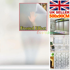 Frosted Window Film 5M Privacy White Opal Frost Etched Glass Self,Adhesive Vinyl
