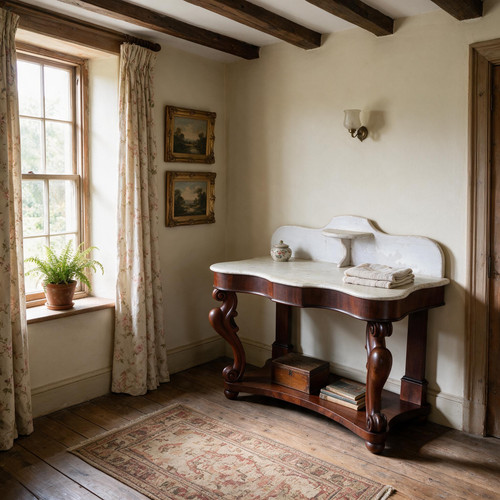 Handsome antique mahogany - handsome,