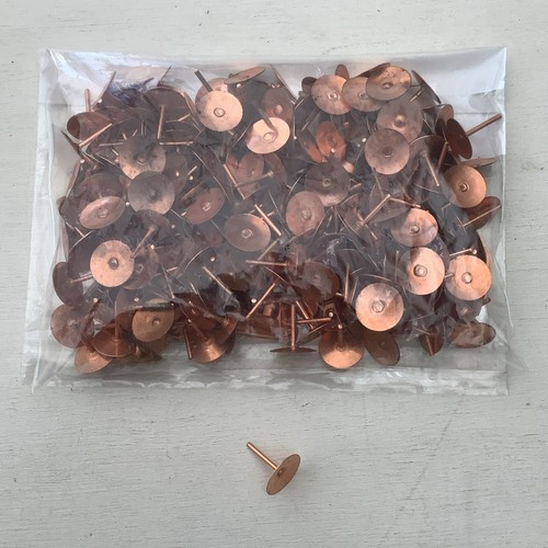250x copper disc rivets 20mm - rivets,