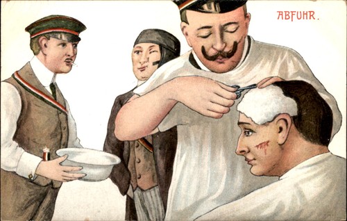Dressing fencing wounds - dressing, epee
