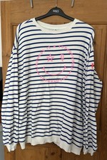 Scamp and Dude Striped ‘kindness Is A Superpower’ Oversized Sweatshirt Size 20