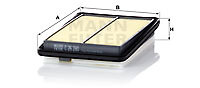 Air filter mann - mann-filter, c