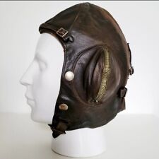 RARE WW2 TYPE B RAF FLYING HELMET RAAF WWII LEATHER PILOT HAT FIGHTER BOMBER