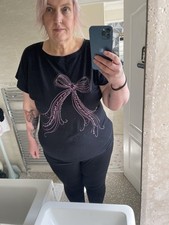 Tickled Pink Black T Shirt
