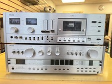 Vintage Philips N2552 Hifi Cassette Deck and Philips 22 AH 799 No Working 