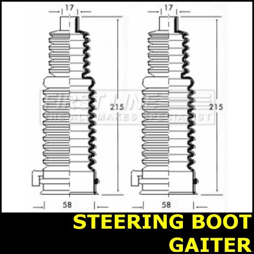 Steering boot gaiter fits ford - steering,