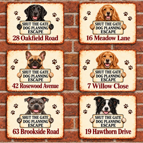 Personalised dog gate - personalised, sign