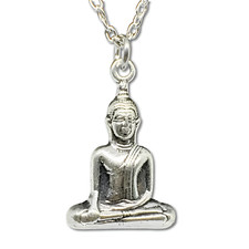 Buddha Pendant Bhumisparsha Mudra Buddha Necklace Chain New Bohemia Jewellery
