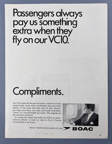 Boac vickers vc10 - boac,