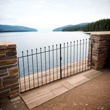 7FT 8FT 10FT Wrought Iron Driveway Gates Metal Steel Large Garden Barrier