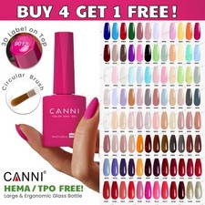 Nail Gel Polish Colours CANNI®  Base Top Varnish Soak Off UV LED 9ml HEMA FREE!