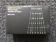 John Lewis Indoor And Outdoor 160 Pure White Waterfall LED Lights BNIB