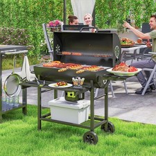 2025 Outdoor XXL Smoker Barbecue Charcoal Portable BBQ Grill Home Garden UK