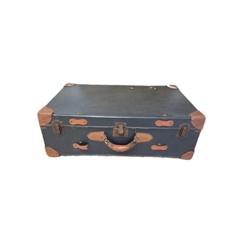 Vintage navy english trunk - vintage,