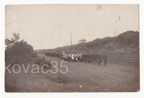 Ww1 military funeral rppc - military,