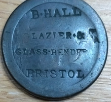 1797 Cartwheel Penny George III Counterstruck B. Hall Bristol