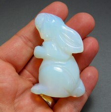 Opalite Rabbit Ornament Hand
