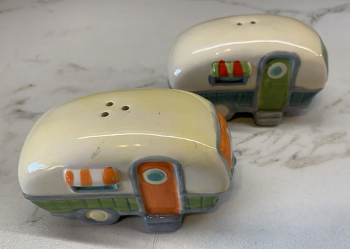 Retro camper trailer - retro, salt
