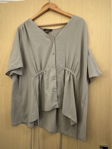 Grey blouse with - grey, waist