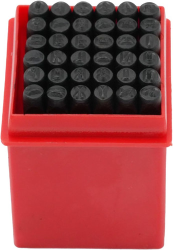 36pc 3mm letter - 1/8", number