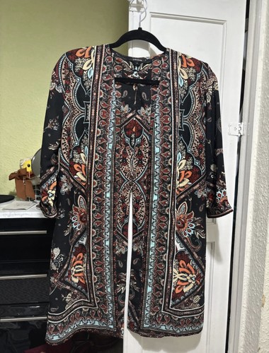 Quarter sleeve kimono flower