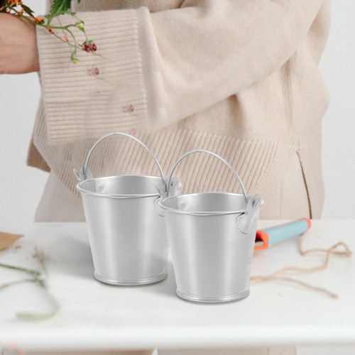 Small galvanized tin buckets - small,