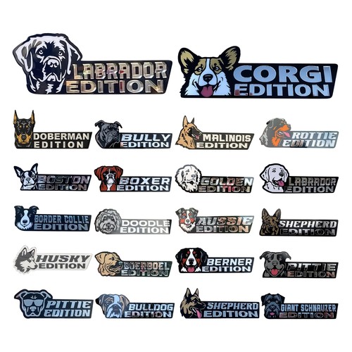 Dog car badge - badge, cutting