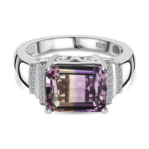 Ametrine ring natural zircon - -,