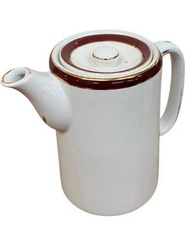 Vintage white ceramic teapot - vintage,