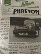 The Dutton News Inc Phaeton Series 3 Kit Car Sales Info Brochure Frameable