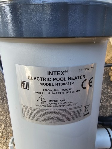 Intex pool heater only used - intex,