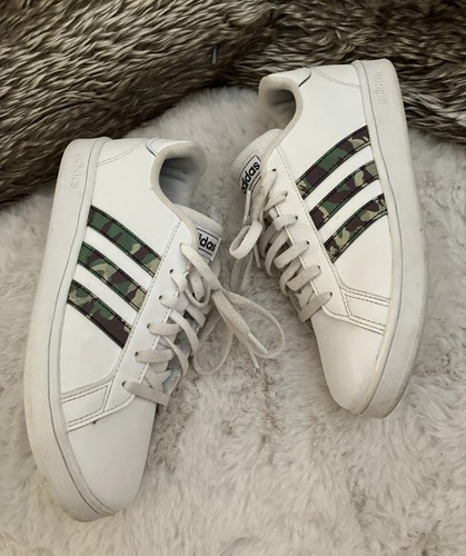 Adidas white camo trainers - adidas,